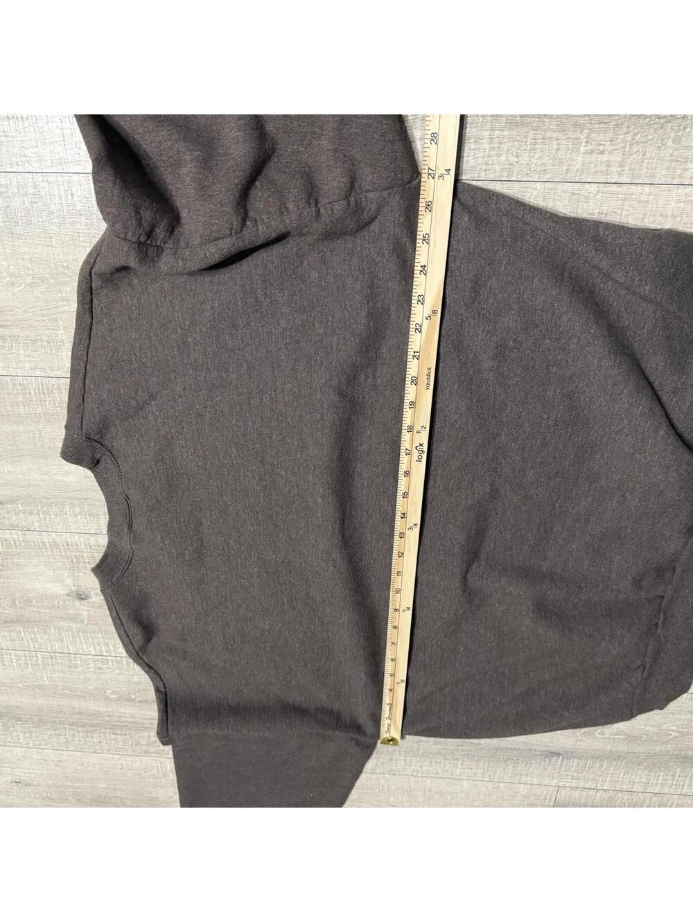 Vintage Jerzees Crewneck Sweater Fall Nature Leaves Acorn Embroidered Brown Grey - Picture 6 of 7